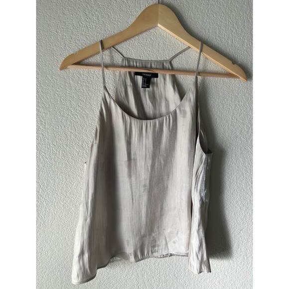 Forever 21 Tops - Forever 21 Women Taupe Satin Halter Neck Cami‎ Tank Top Champagne Small